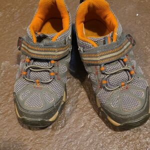 Stride Rite Gray and Orange Kids Sneakers